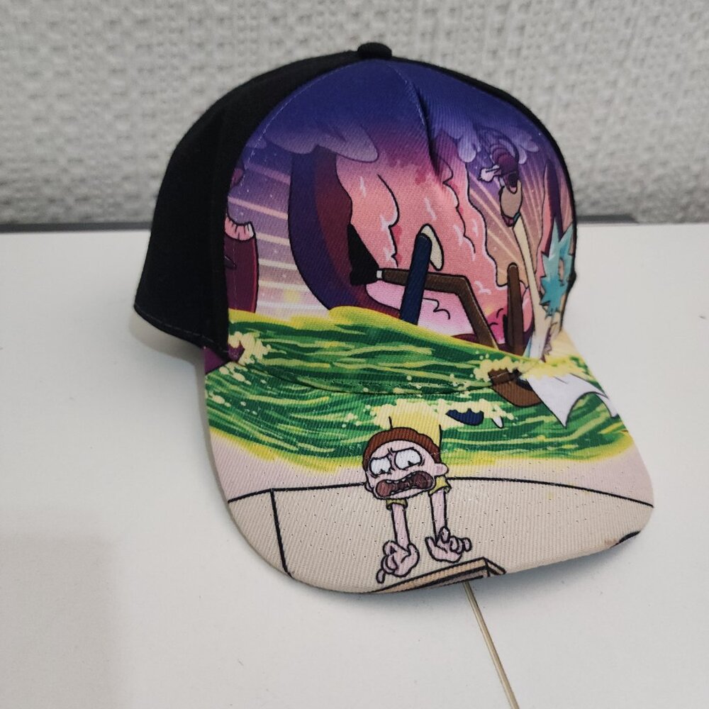Bioworld Rick & Morty Portal Curved Snapback Hat Cap - Picture 2 of 10